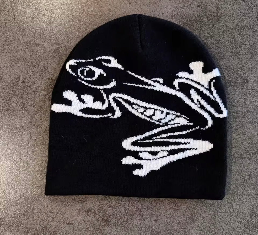 frog graphic beanie