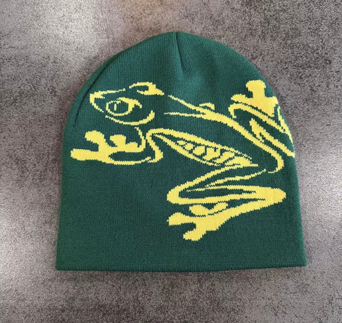frog graphic beanie