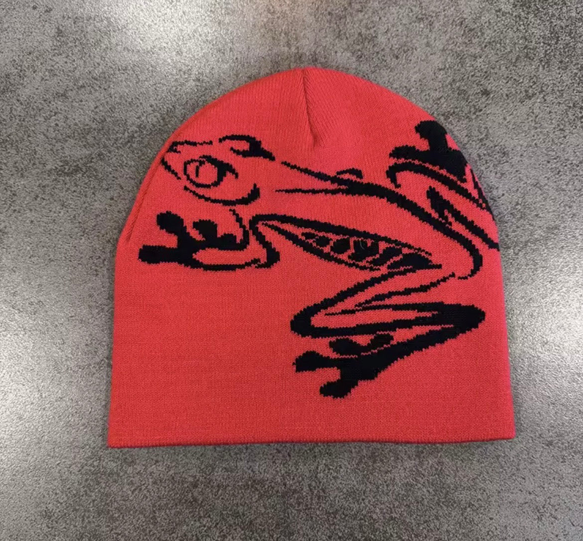 frog graphic beanie