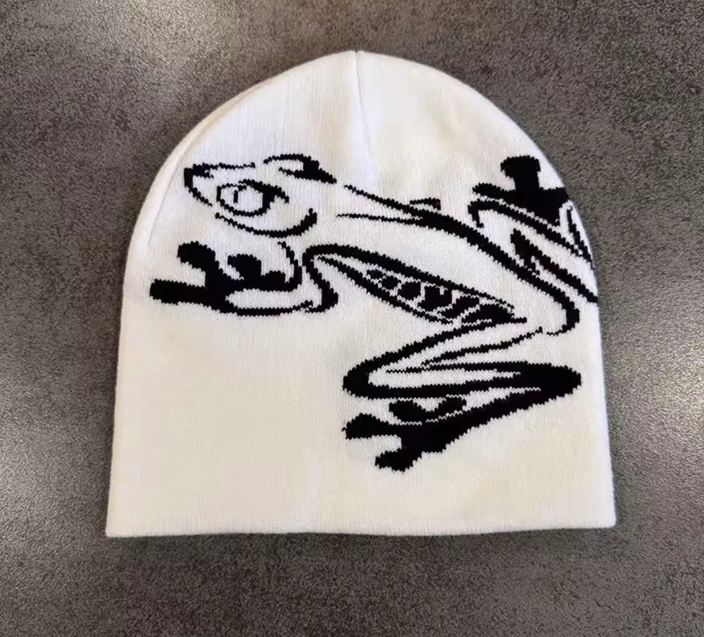 frog graphic beanie
